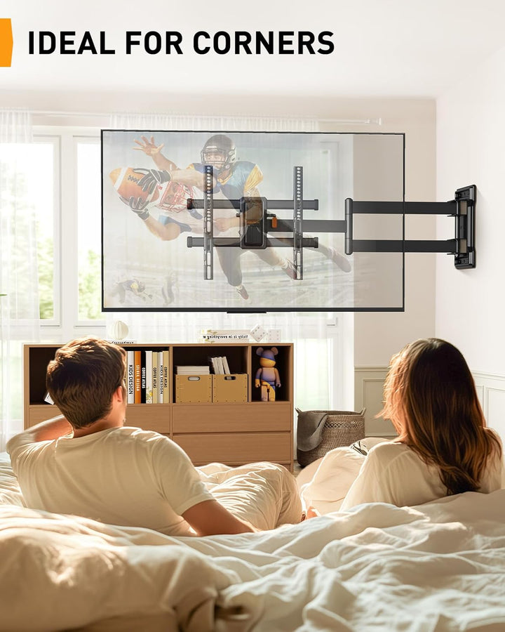 Perlegear Langarm TV Wandhalterung, Full Motion Wandhalterung Fernseher für 32-65″ TVs, 60 kg Tragkr
