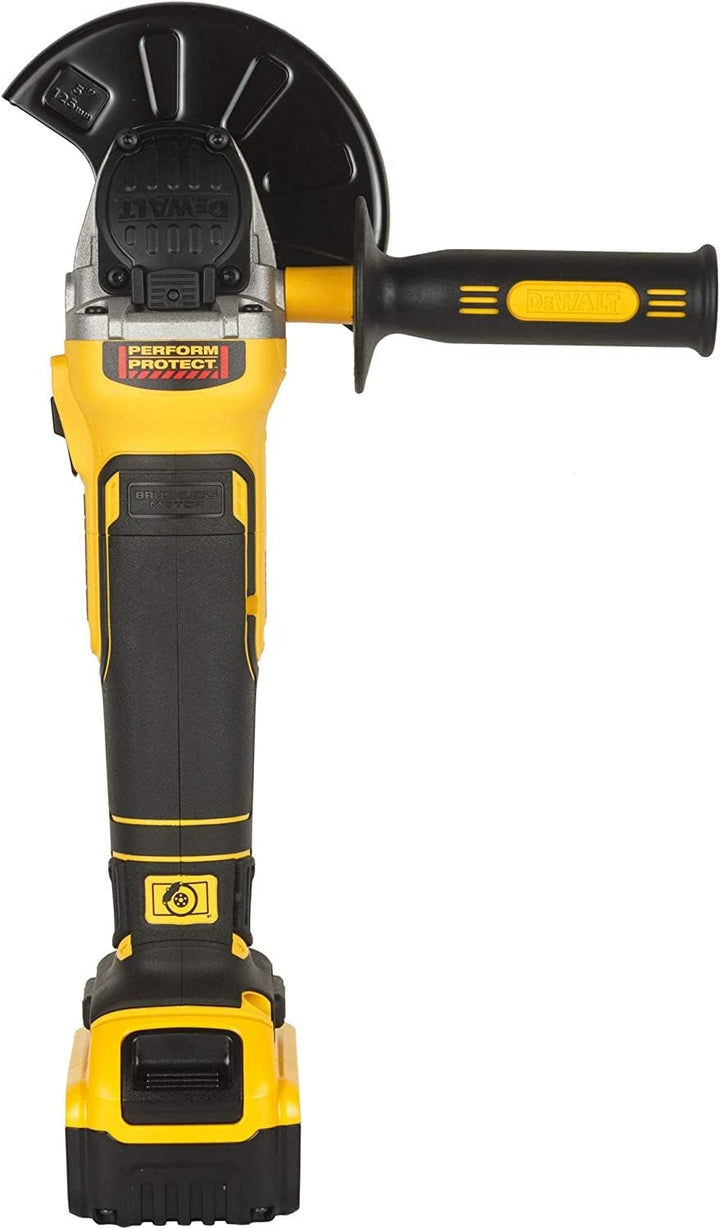 Dewalt 18 Volt 125 mm Akku-Winkelschleifer DCG405P2 (800 Watt, bürstenloser Motor, Epoxyd-Harz gepan