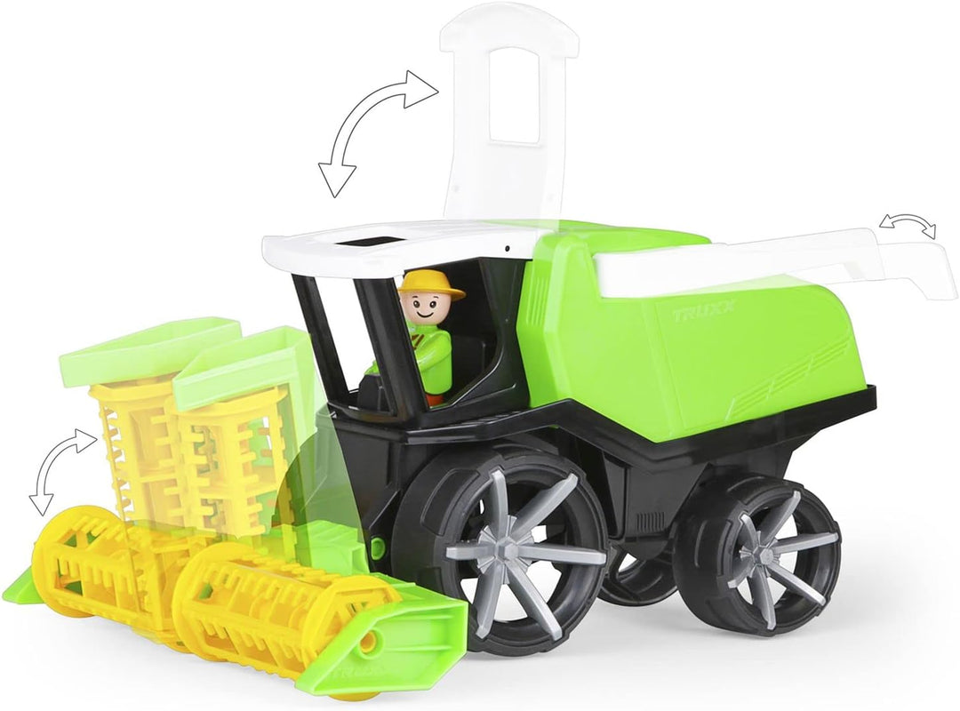 Lena 04516DF TRUXX² Mähdrescher, Bauernhof Fahrzeug ca. 37 cm, Mähfahrzeug mit beweglichem Kornrohr,