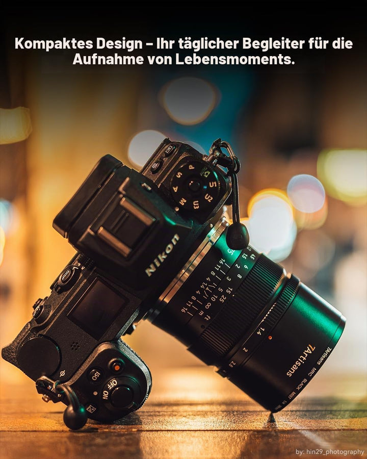 7Artisans 75 mm F1.4 für Sony E-Mount-Objektiv, Vollformat, manuelle Fokussierung, kompatibel mit So