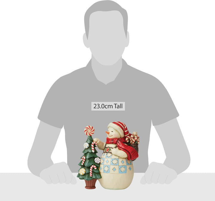 Enesco Jim Shore Schneemann mit Zuckerstange, Baumhalle Mark Exklusive süsse Weihnachtstraditionen