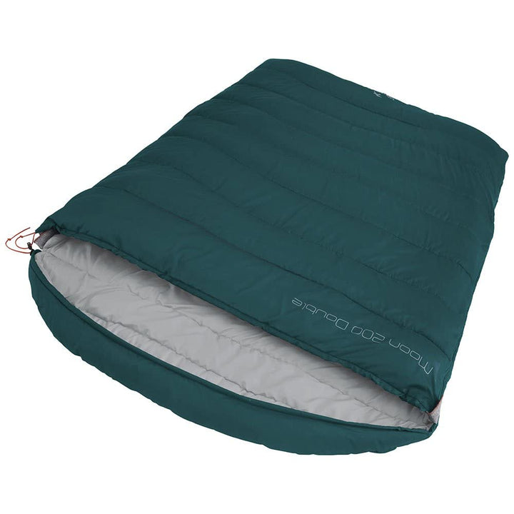 Easy Camp Sleeping Bag Moon 200 Double Blau - Leichter komfortabler Sommerschlafsack, Grösse 220 cm