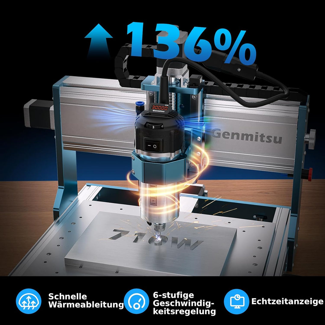 Genmitsu 3030-PROVer MAX CNC-Fräsmaschine mit Linearführung und Kugelgewindetrieb, erreicht ± 0,05 m