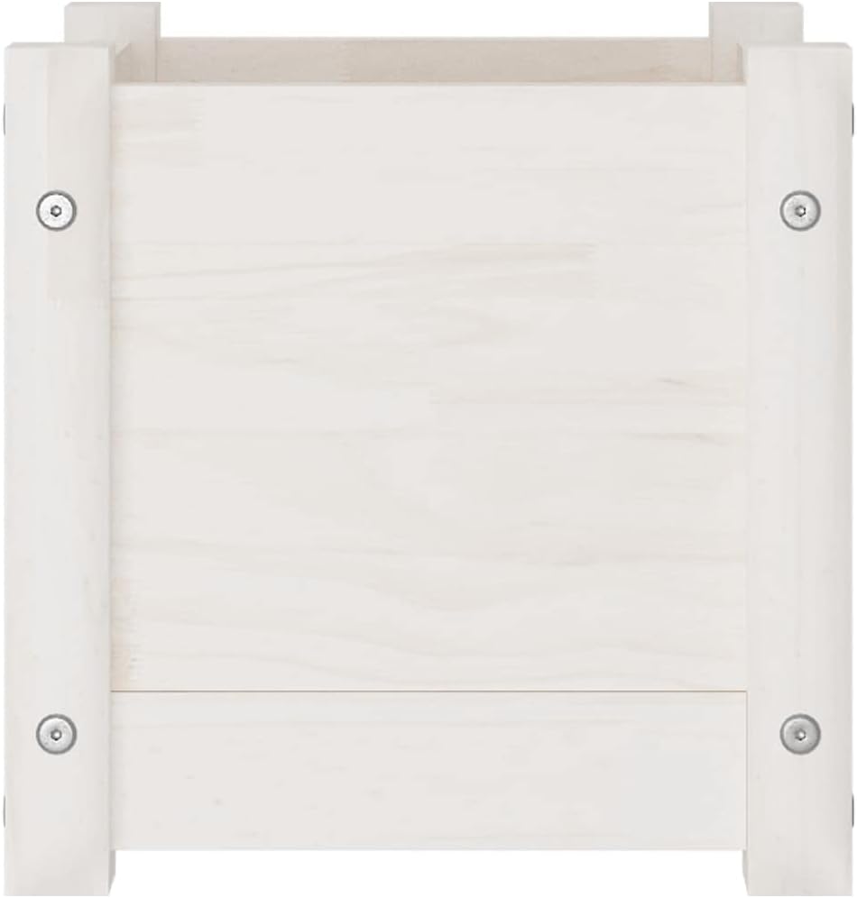 Hochbeet Pflanzkübel Weiss 31x31x31 cm Massivholz Kiefer Weiss Blumentopf Gross PflanzküBel Gross Au