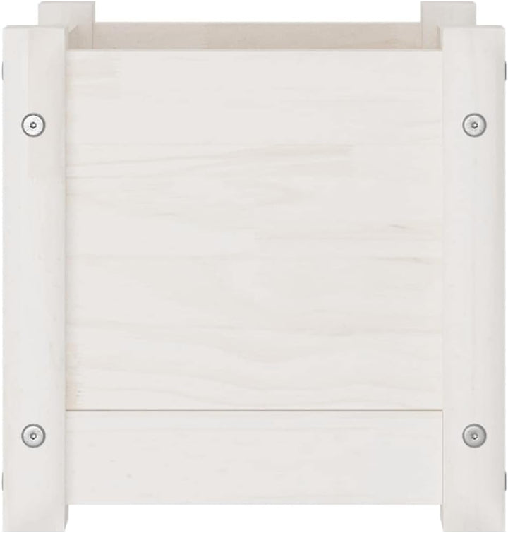 Hochbeet Pflanzkübel Weiss 31x31x31 cm Massivholz Kiefer Weiss Blumentopf Gross PflanzküBel Gross Au
