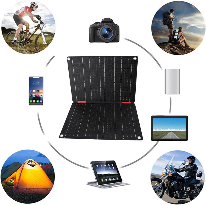 ETFE Faltbares Solarpanel 60 W 60 A Controller OBD-Steckerkabel 12 V IP68 Wasserdichtes Auto-Solarla