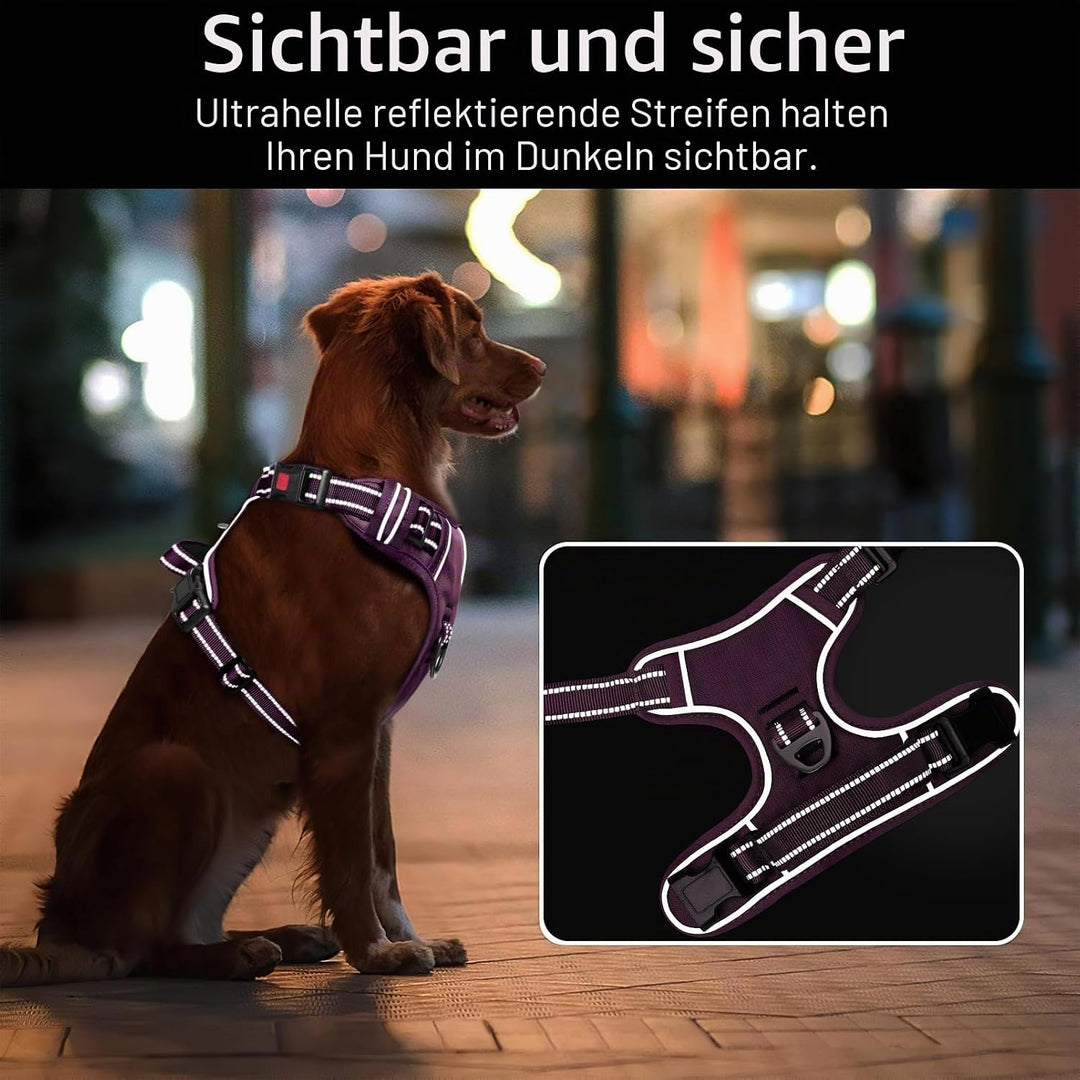 HEELE Hundegeschirr, Brustgeschirre für Hunde, Laufgeschirre Hund mit abschliessbarem Schnappverschl