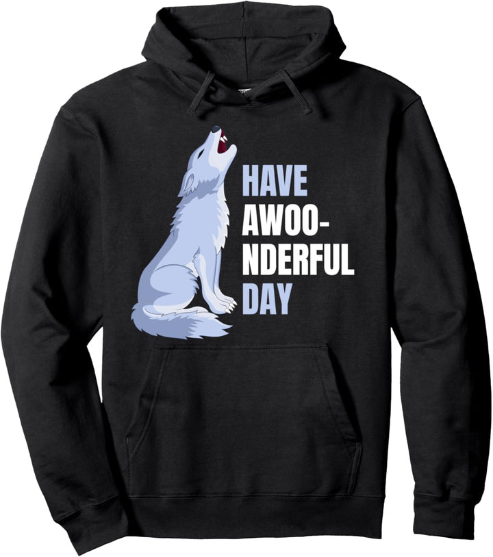 Lustiger Wolf Heulender Awoo Furry Fandom Pullover Hoodie