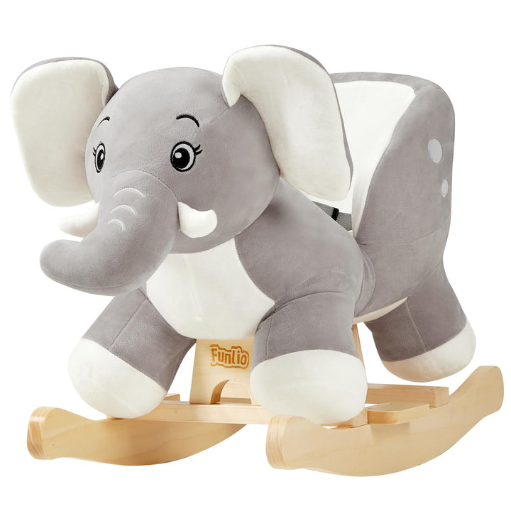 FUNLIO Elefanten Baby Schaukelpferd für Kleinkinder von 6 Monaten bis 3 Jahren, Niedlicher &amp; Mächtig