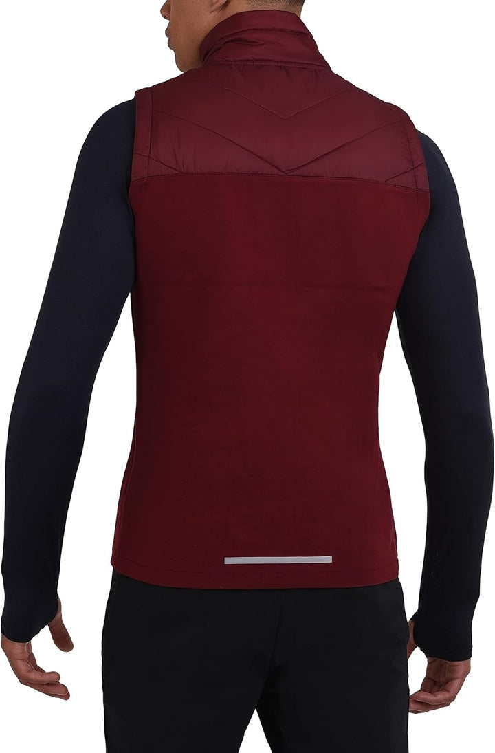 TCA Herren Excel Runner Leichte und gepolsterte Weste mit Reissverschlusstaschen M Cabernet, M Caber