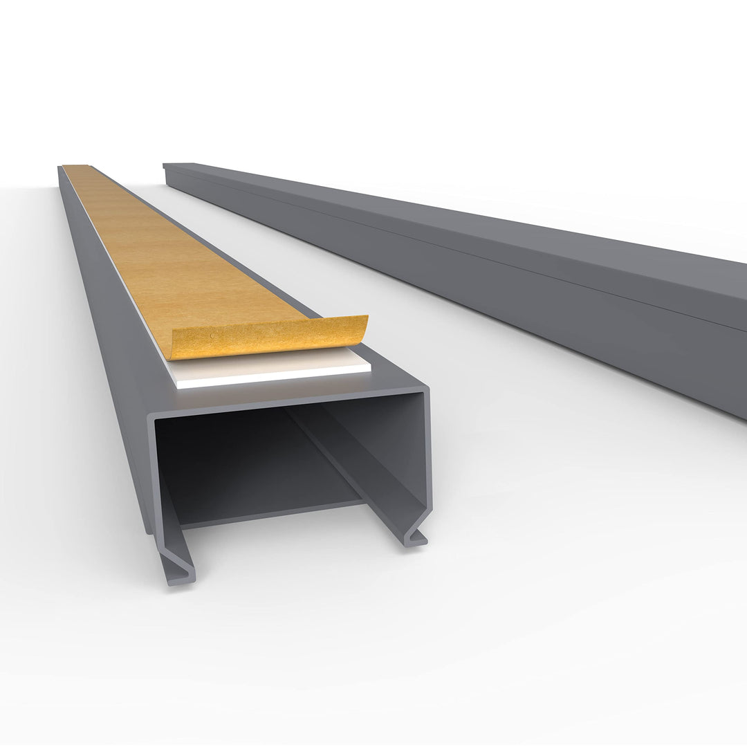 Kabelkanal Selbstklebend Pro mit Schaumklebeband, Kabelschacht 50m 30x20mm - 50x1m, Gray - Grau 50m