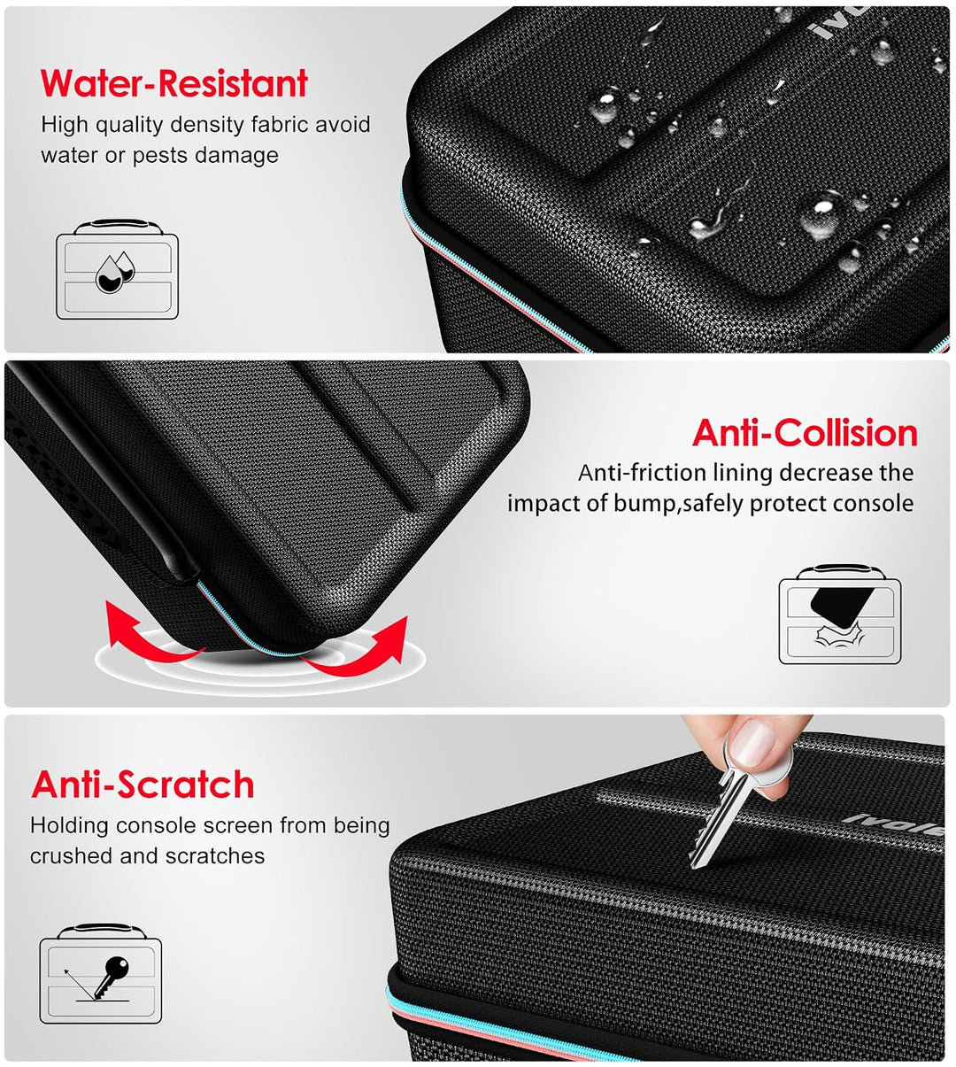 ivoler Tasche Kompatibel mit Nintendo Switch 2 Model 2025, Deluxe Harte Tragetasche Schutz Portable