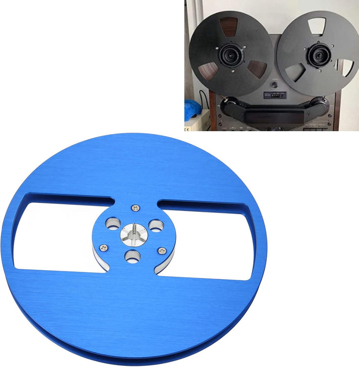 7-Zoll-Leerspule, Aluminiumlegierung, 2-Loch-Tonband-Leerspule, Ersatzteil, 184 G, für Nab-Flansch,