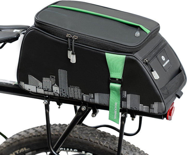ROCKBROS Fahrrad Gepäckträgertasche 9L Fahrradtasche Transporttasche Wasserdicht Schwarz mit Regensc
