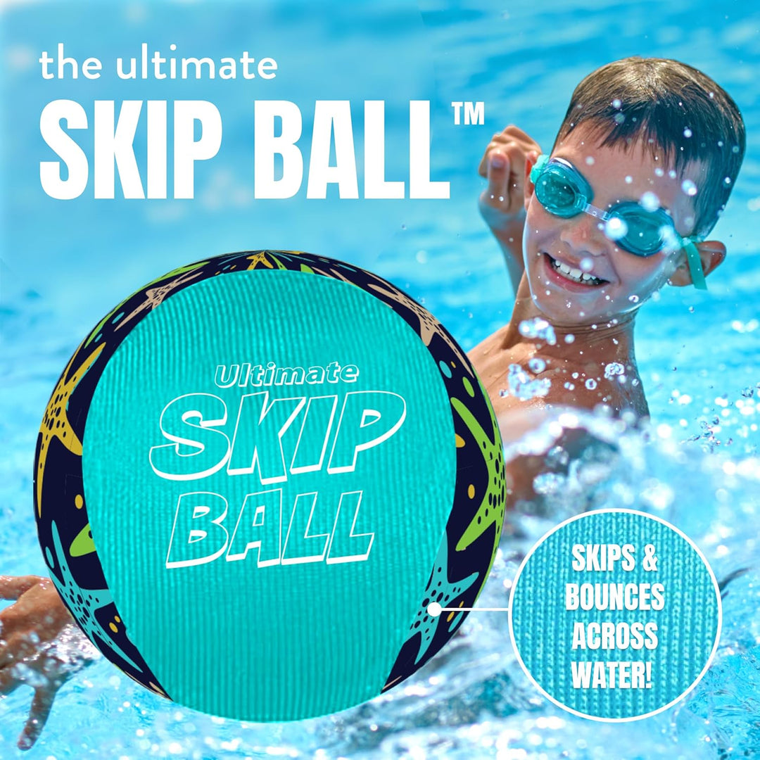Activ Life Skip Ball Seesternblau – Wasserhüpfball 2er-Set für Kinder & Erwachsene – Outdoor Strands