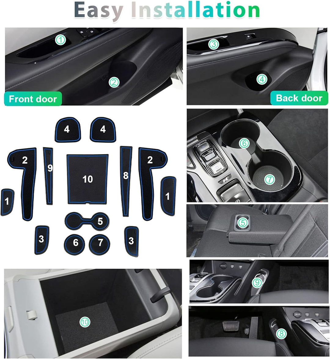 GAFAT Hyunda-i Tucson NX4 2021-2024 2025 (Elektronische Automatik) Antirutschmatten, Tucson 2023 Gum