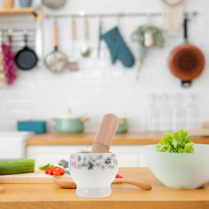 Keramik Knoblauchpresse für Zuhause und Restaurant, Gewürzstampfer