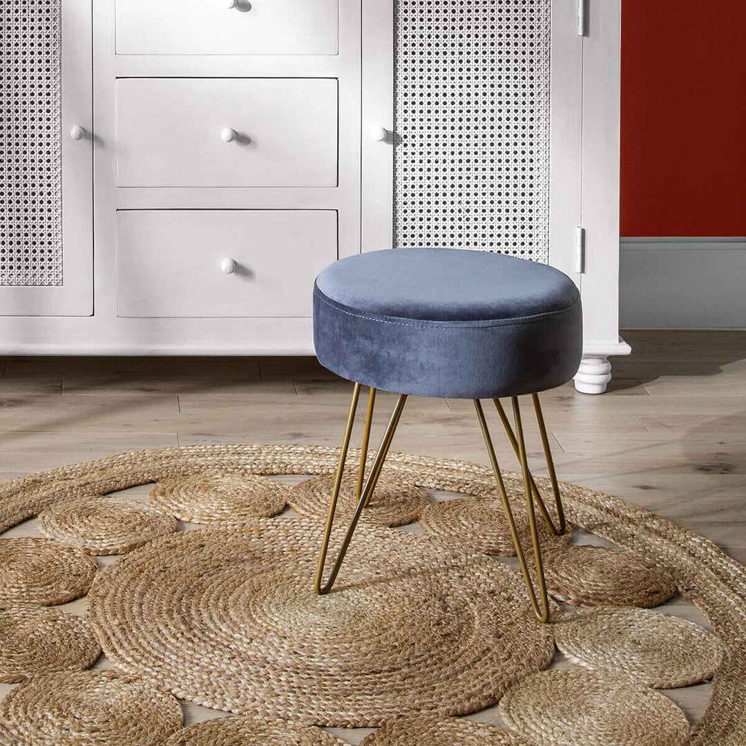 Jute Wind durchbrochener Teppich D120 D. 120 cm Beige, D. 120 cm Beige