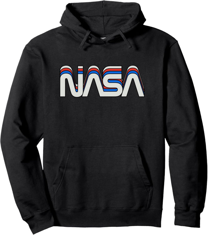 70er 80er Jahre Retro Vintage NASA Wurm Logo Retro NASA Geschenkidee Pullover Hoodie