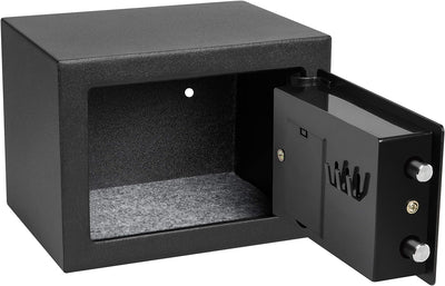 Homesafe HV17E Tresor Safe mit Elektronischem Schloss, 17x23x17cm (HxWxD), Carbon Satin Schwarz, 17x