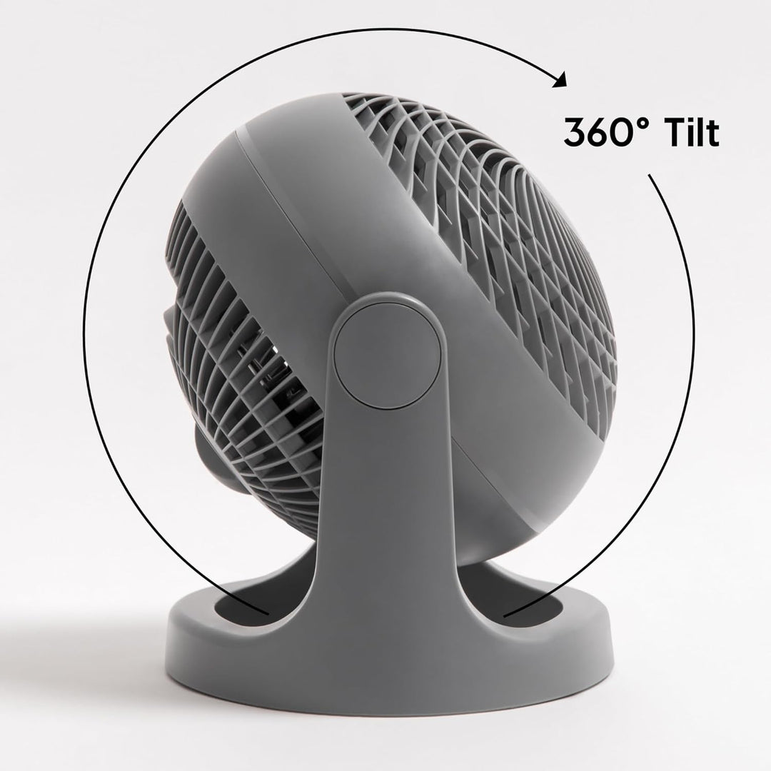 Iris Ohyama Woozoo, 23m², Ventilator, Grau, 3 Geschwindigkeiten, leise, Table Fan, Tischventilator,