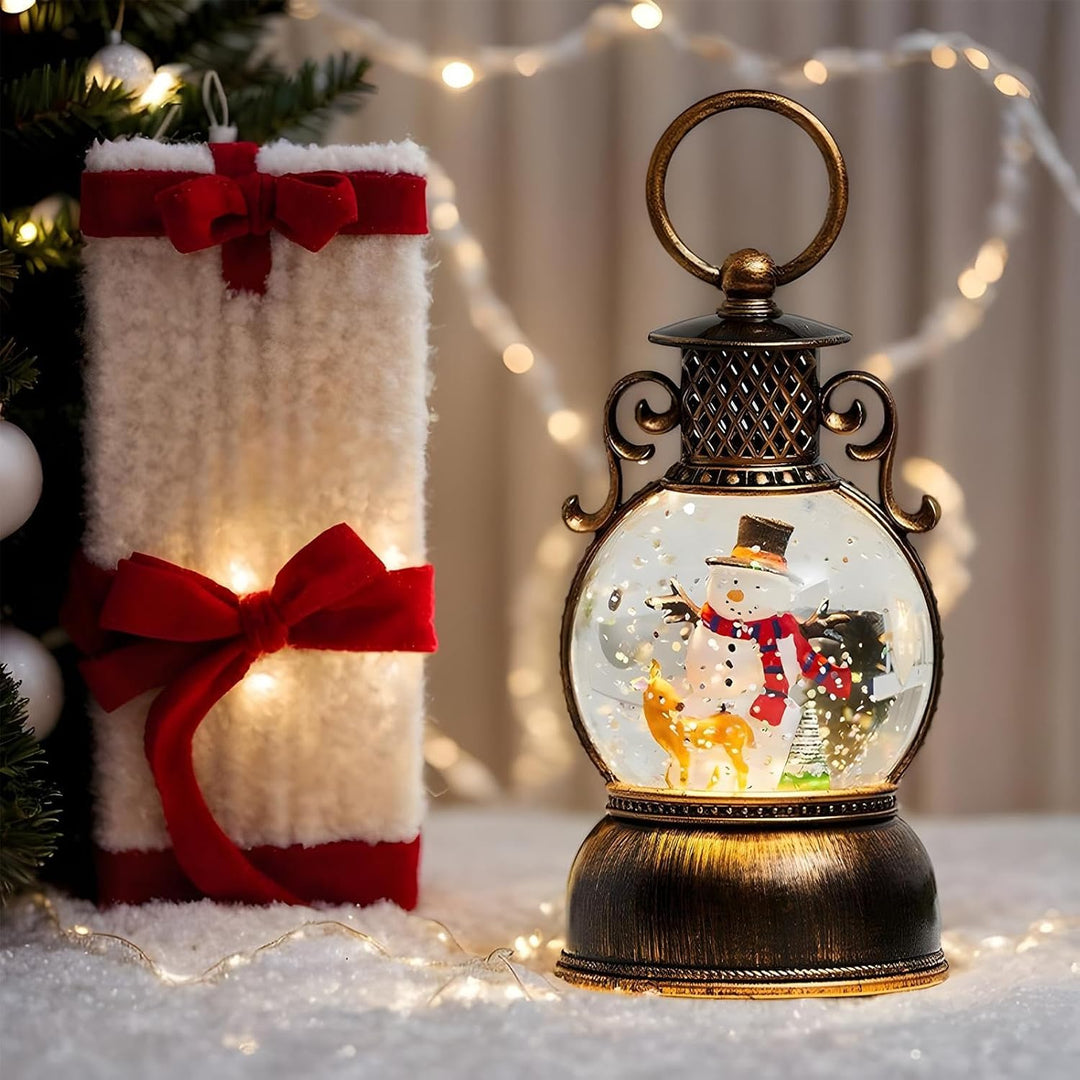 Weihnachts Schneekugel - 6-Stunden Timer mit Musik,Weihnachtliche Leuchtende Schneekugel Dekoration