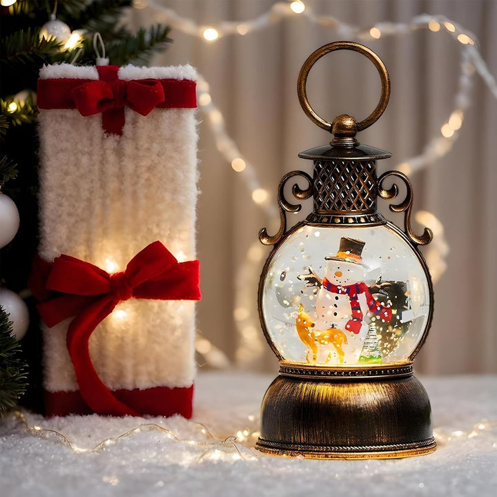 Weihnachts Schneekugel - 6-Stunden Timer mit Musik,Weihnachtliche Leuchtende Schneekugel Dekoration