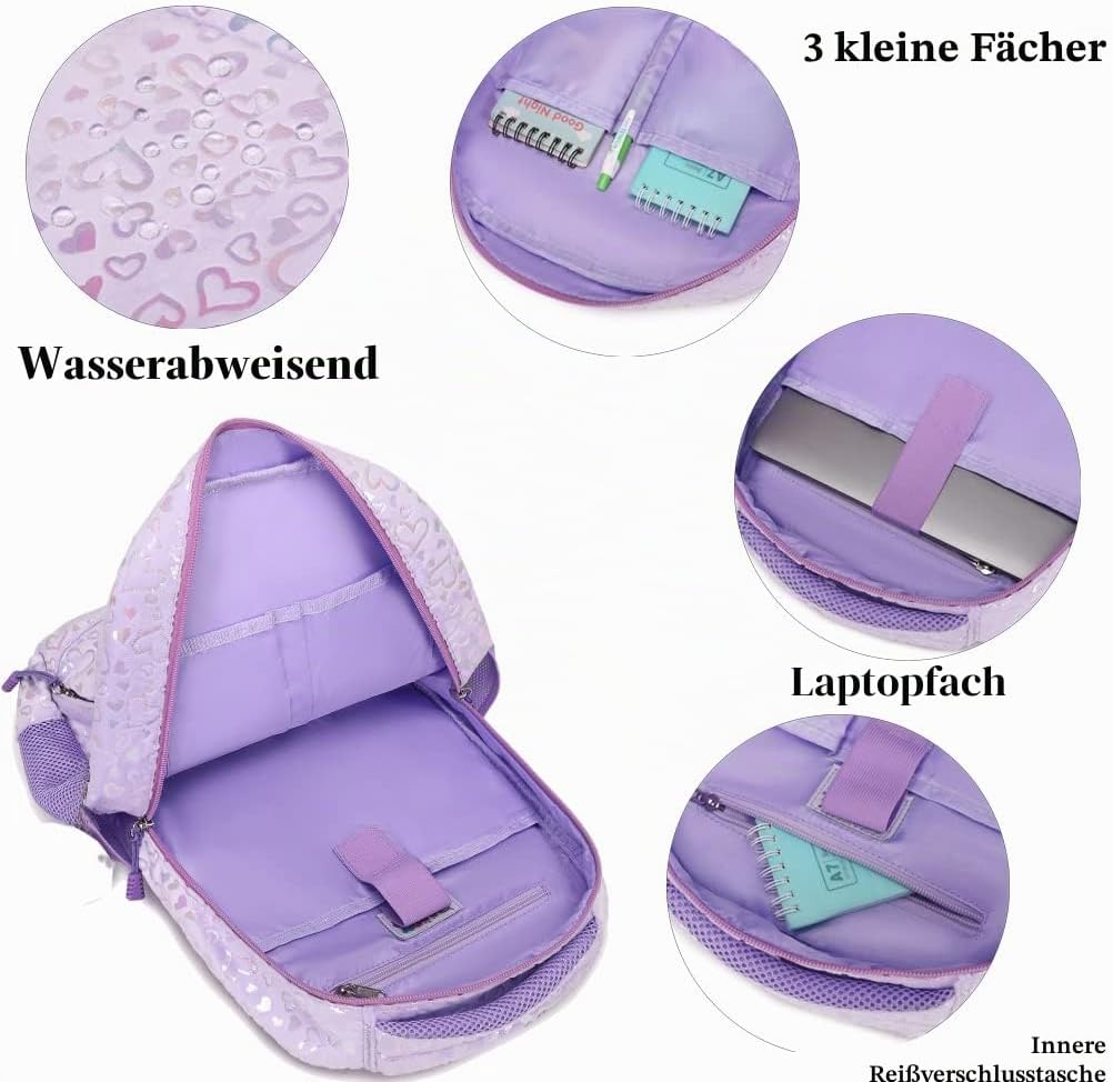 Kimwadalh Schulrucksack Mädchen Plüsch Rucksack Lieblich Kinderrucksack Schulranzen für Mädchen Leic