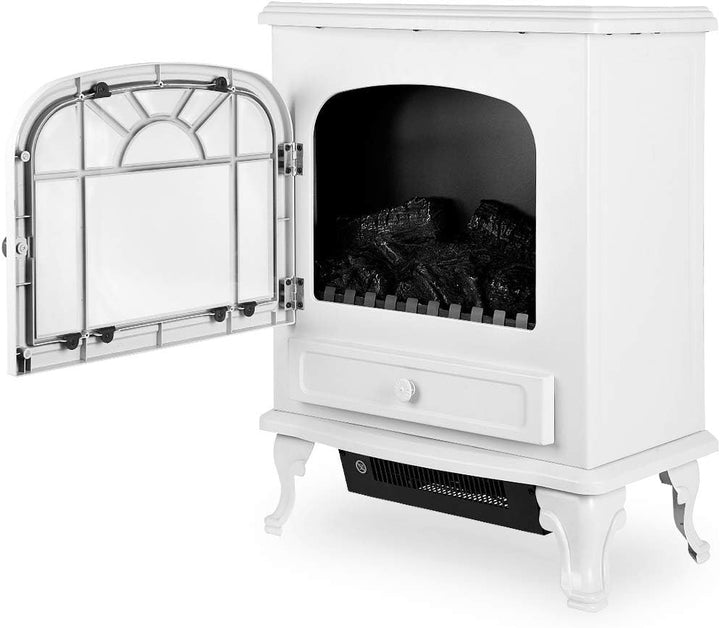 Elektrokamin Elektrischer Kamin mit Heizung LED Kaminfeuer Effekt Heizer Ofen 2000W 60 x 28 x 50cm w