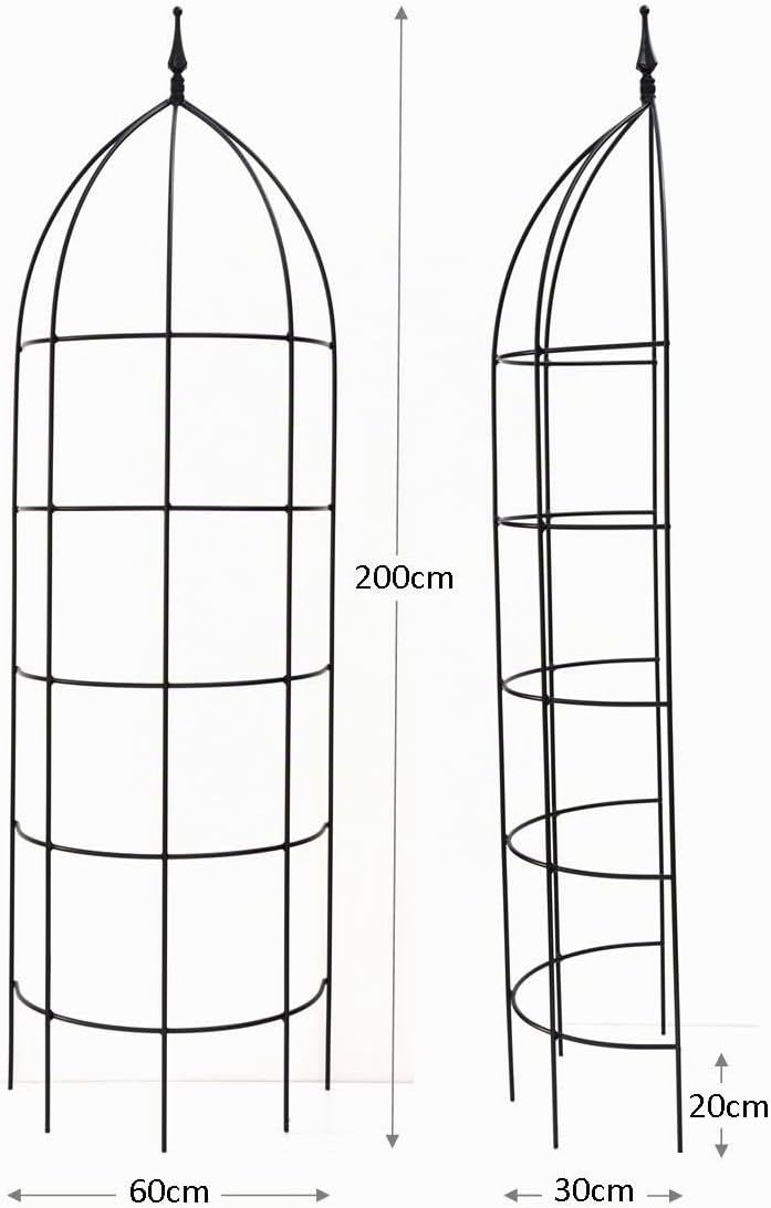 KUHEIGA Rankhilfe, Rankgerüst, Rost, Höhe: 200 cm, Volleisen Rankgitter halbrund