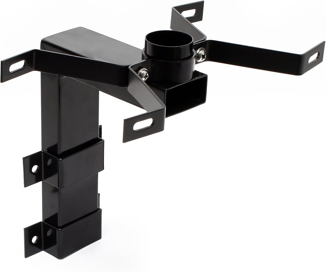 Wiltec Wandhalterung schwarz 50 x 120 x 250 mm für US Mailbox, amerikanischer Briefkasten mit Fahne,