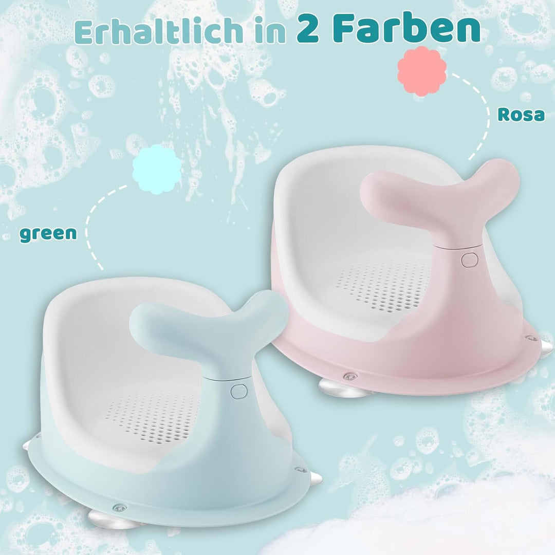 Niedlicher Walform Baby Badewannensitz,atmungsaktives und elastisches Netz-Silikonkissen,ergonomisch