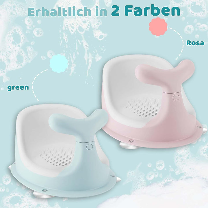 Niedlicher Walform Baby Badewannensitz,atmungsaktives und elastisches Netz-Silikonkissen,ergonomisch