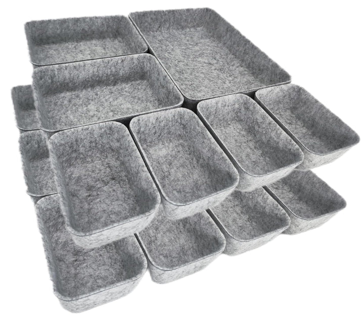 Praktisches Schubladen Organizer Filz - 14er-Set, Waschbare Filz Organizer für Schminktisch für Selb