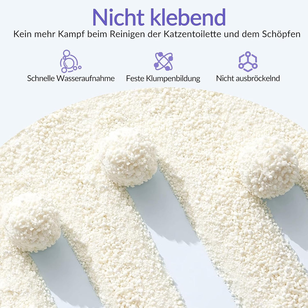 Nicht Klebend Ultraklumpende Katzenstreu Klumpstreu, Staubfrei & Unparfümiert, Aus Tierfreundlichem