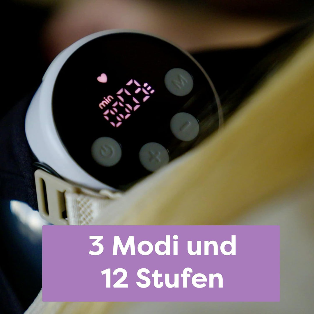 Easybaby Milchpumpe Elektrisch Tragbar, Freihändige Milchpumpe mit LED display, Hände frei beim Pump