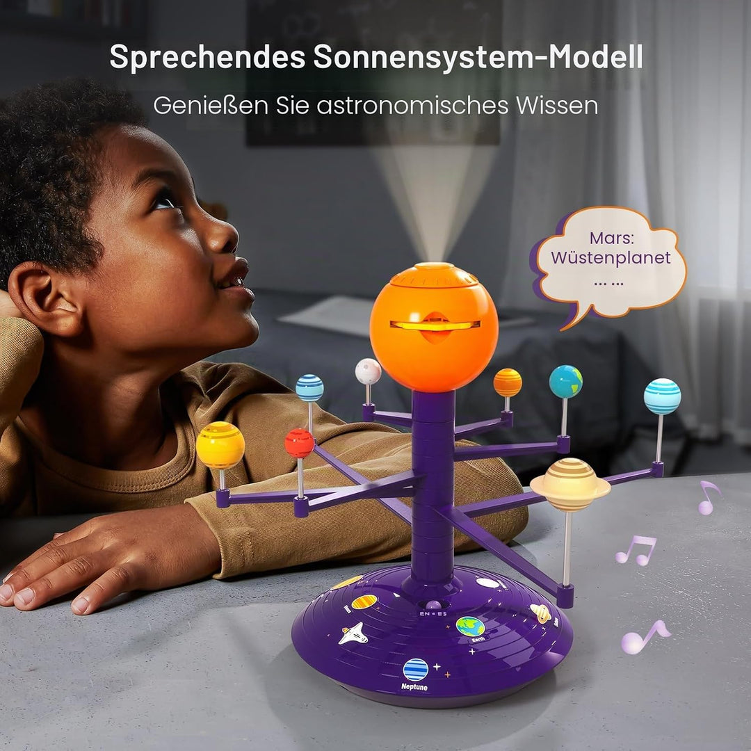 Science Can Sonnensystem Modell Planetensystem für Kinder Planeten Projektor Deutsch mit 8 Planeten