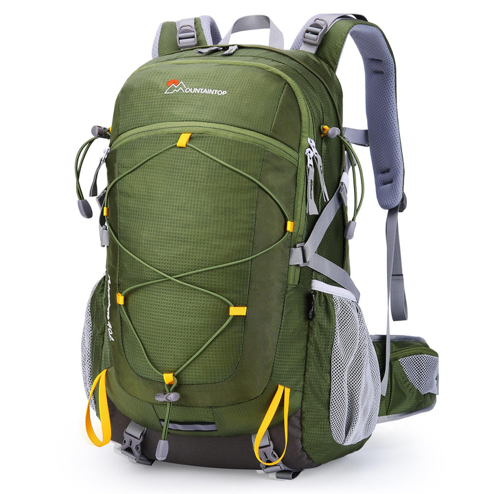 MOUNTAINTOP 40L Wanderrucksack Herren Damen Trekkingrucksack Outdoor Rucksäcke mit Regenhülle für Ca