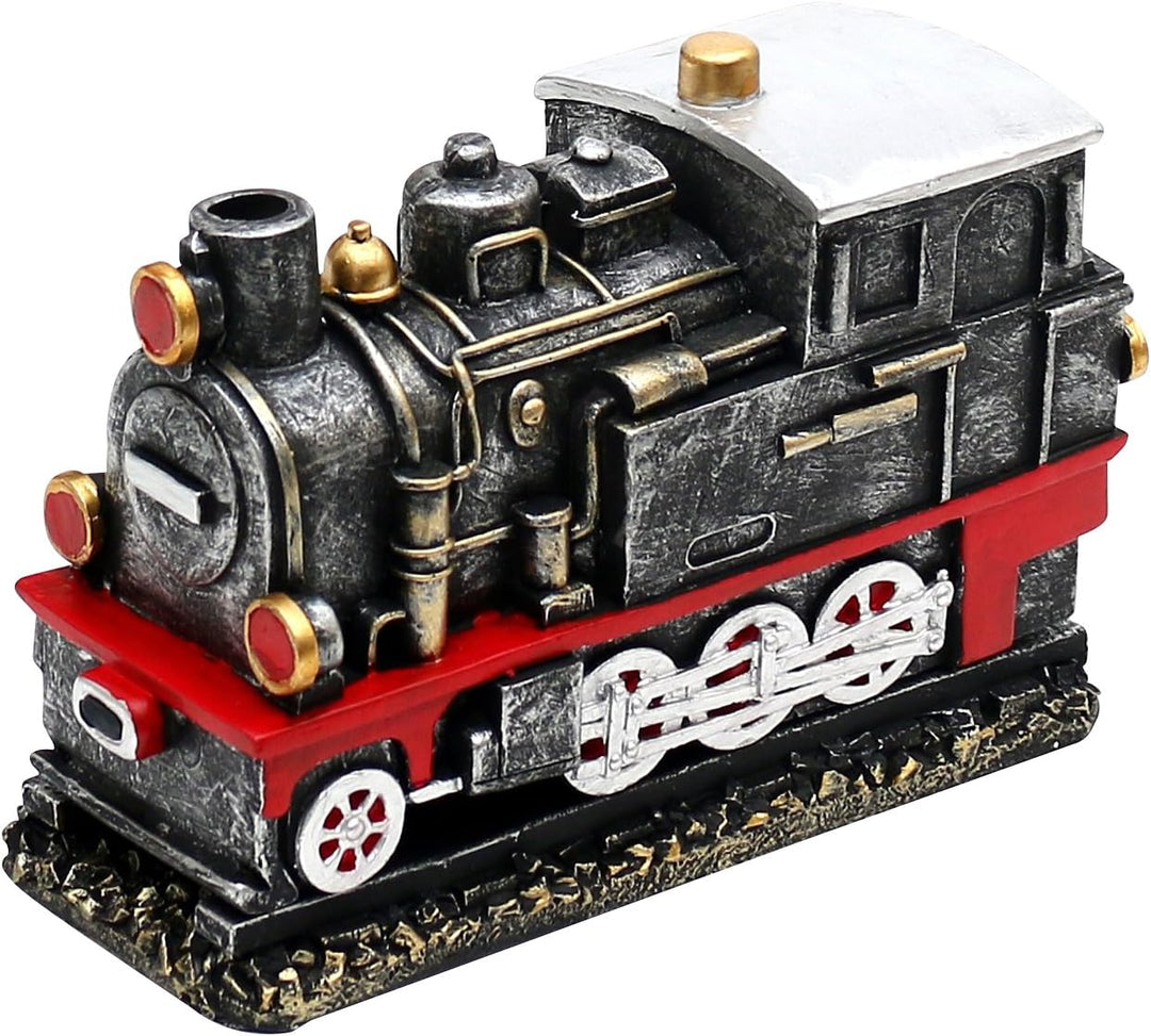 Dekohelden24 Räucher - Lokomotive in künstlich gealterter Optik, Höhe 11 cm Breite 6,5 cm Länge 16 c