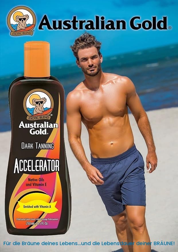 Australian Gold Dark Tanning Accelerator Lotion, 250 ml, 2 Flaschen