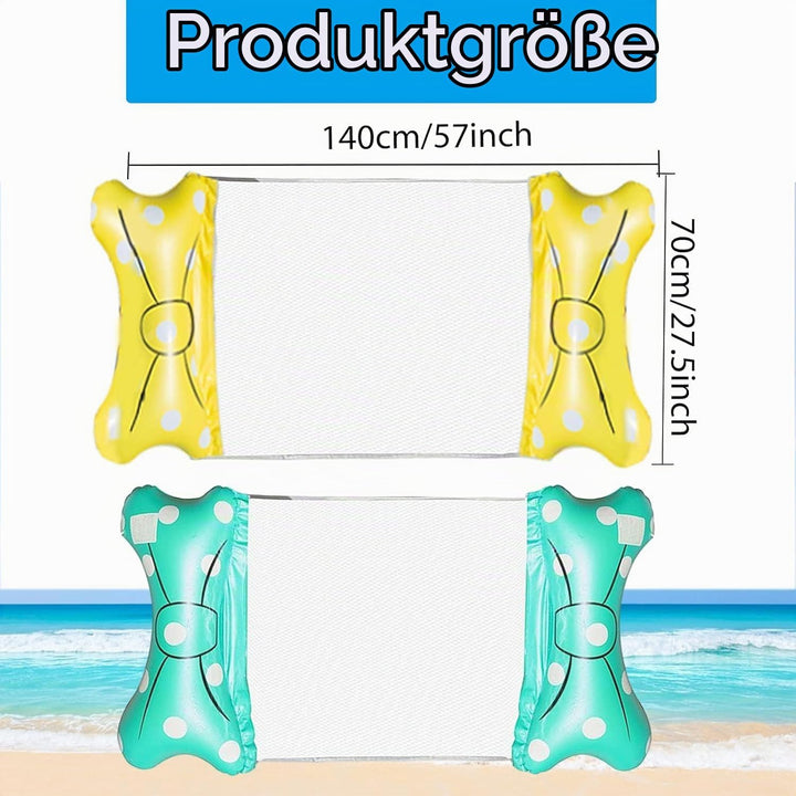 4-in-1 Wasser Hängematte, Aufblasbare Hängematte, Aufblasbares Schwimmbett, Wasserspielzeug Pool Zub