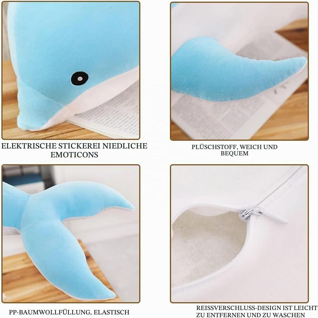 Kekeso Delfin Plüschtiere Schöne Gefüllte Weiche Tier Umarmungskissen Delphin Puppen für Kinder(120c