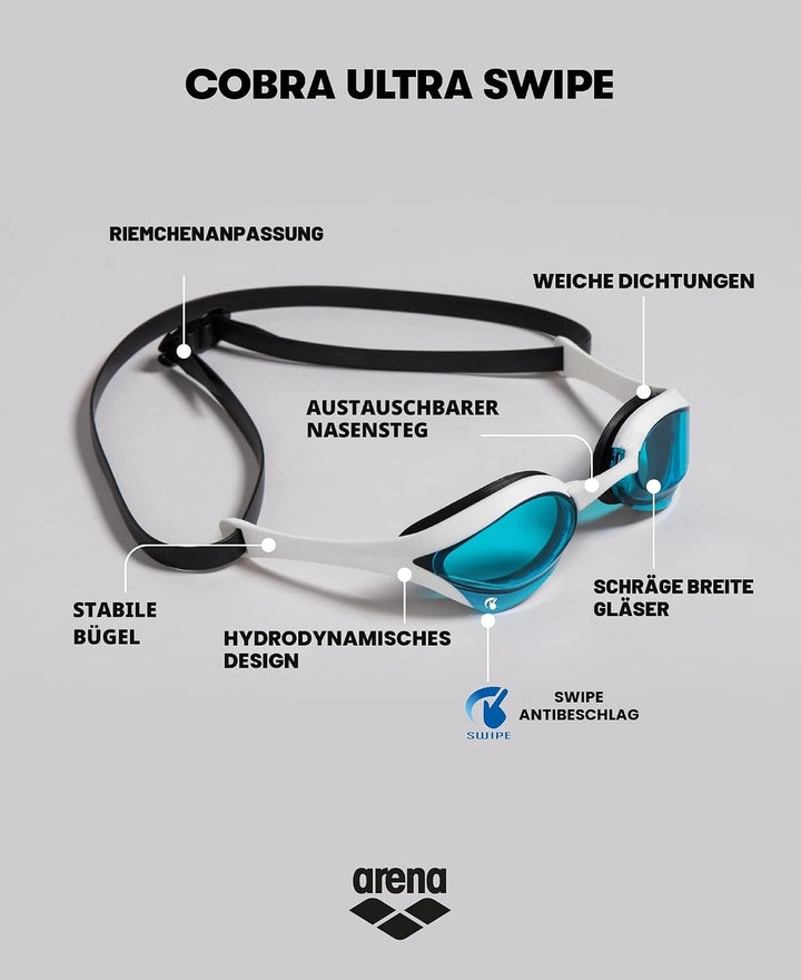 ARENA Unisex Cobra Ultra Swipe Mr Schwimmbrille (1er Pack) Einheitsgrösse SILVER-GOLD, Einheitsgröss