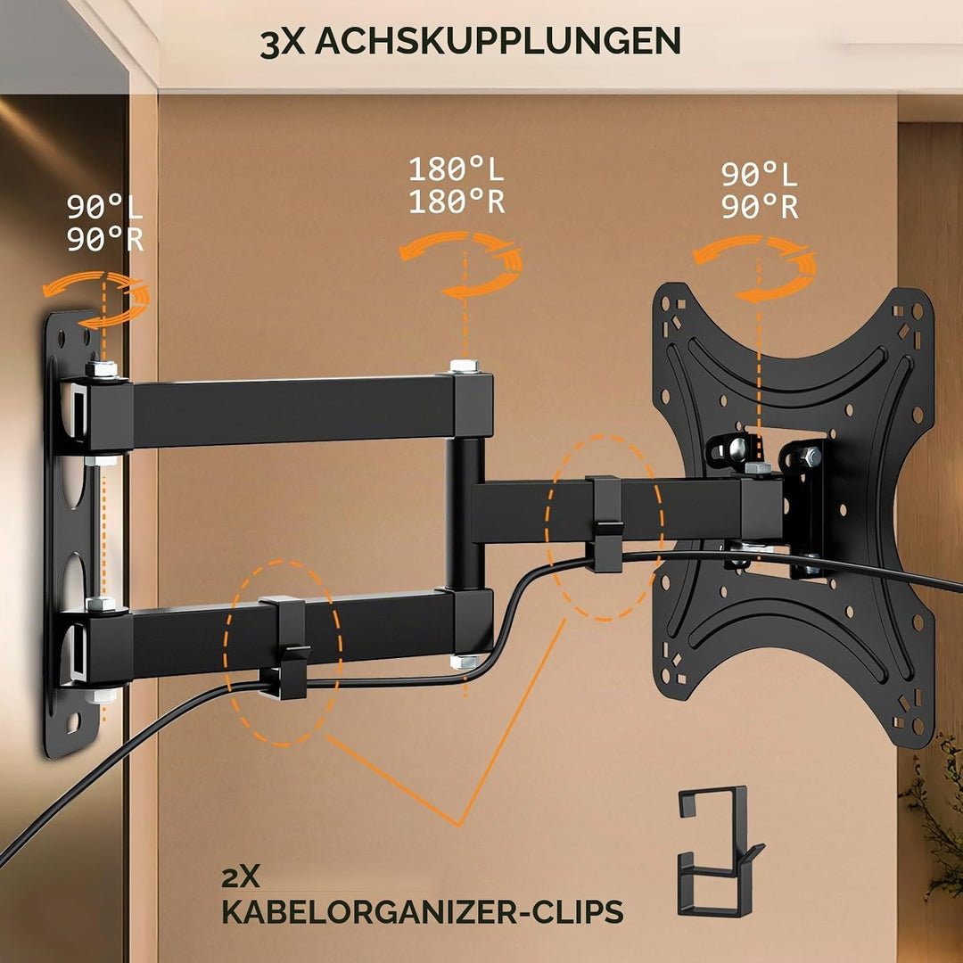 Muchen TV Wandhalterung Schwenkbare Neigbare TV Halterung für Fernseher 26-50&