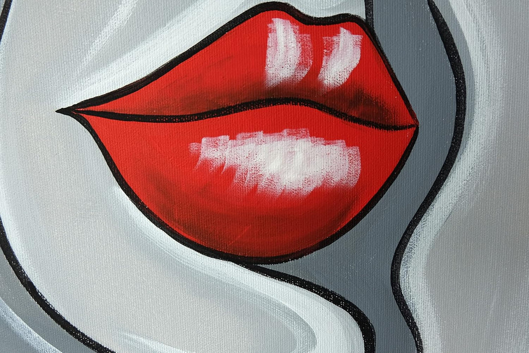 Monica Mirafiori I 100% HANDGEMALT I Gemälde Doppelgesicht 100x70cm | Gemälde Handgemalt | Acrylgemä