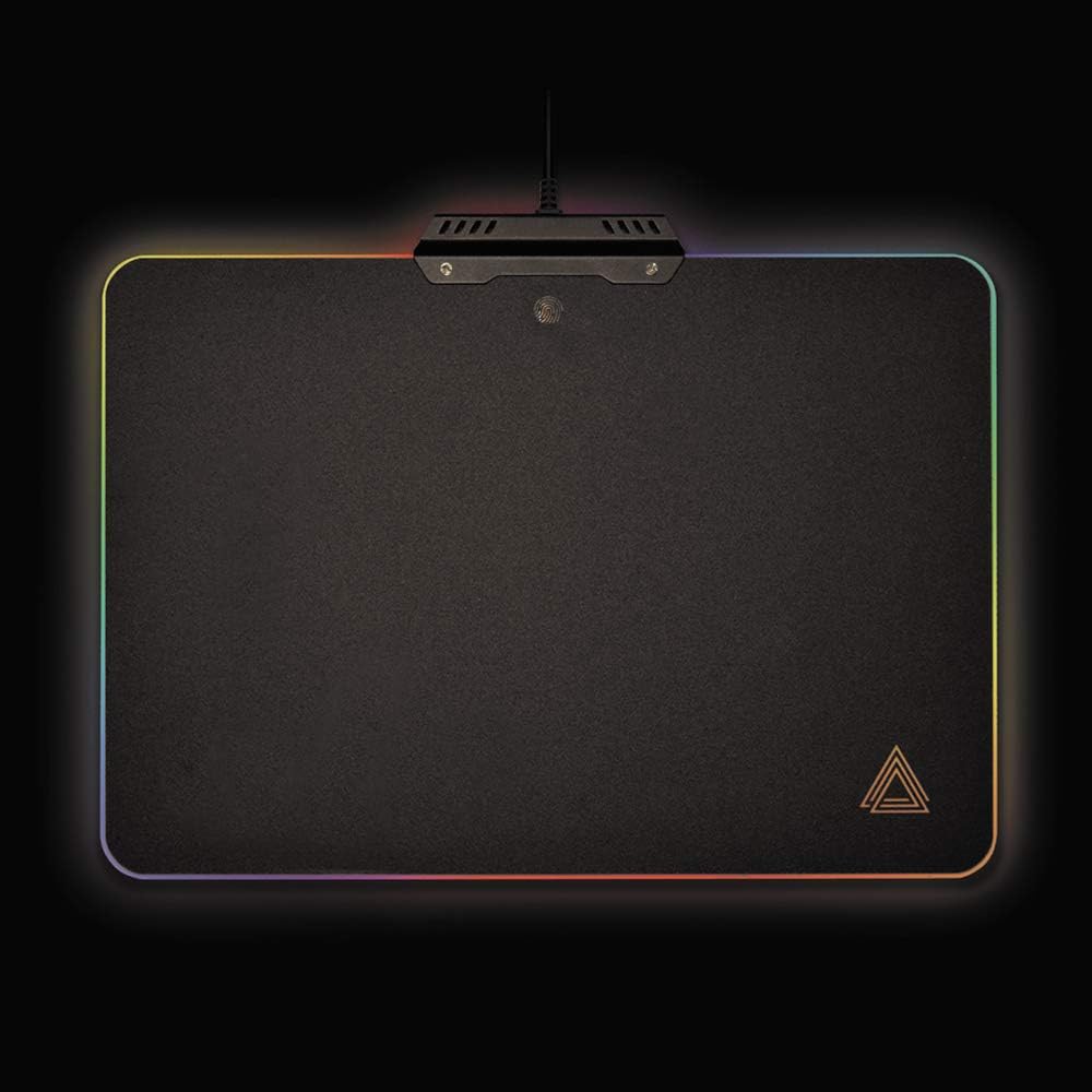Lexip B5 Gaming Mauspad - RGB starres Mousepad - Farben Einstellung Touch - Reibungsarme Oberfläche