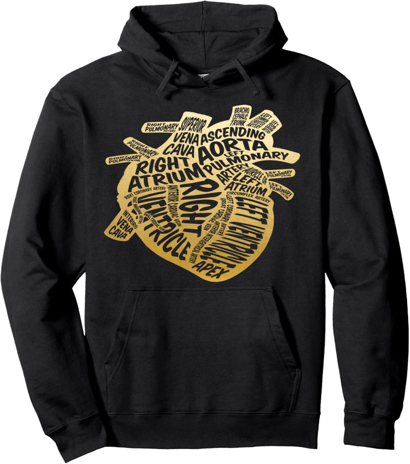 Anatomisches Herz Herz Lustige Pflegekarriere Pullover Hoodie