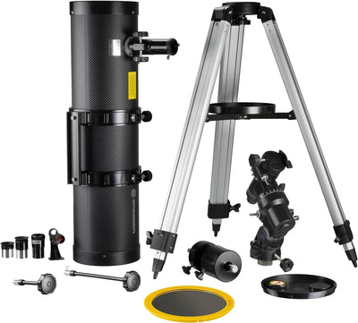 Bresser Spiegelteleskop Pollux 150/1400mm katadioptisches Spiegel-System mit Smartphone Kamera Adapt