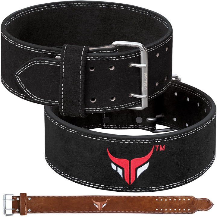 Mytra Fusion power weight lifting belt L4 weight training leather belt power belts for squats workou