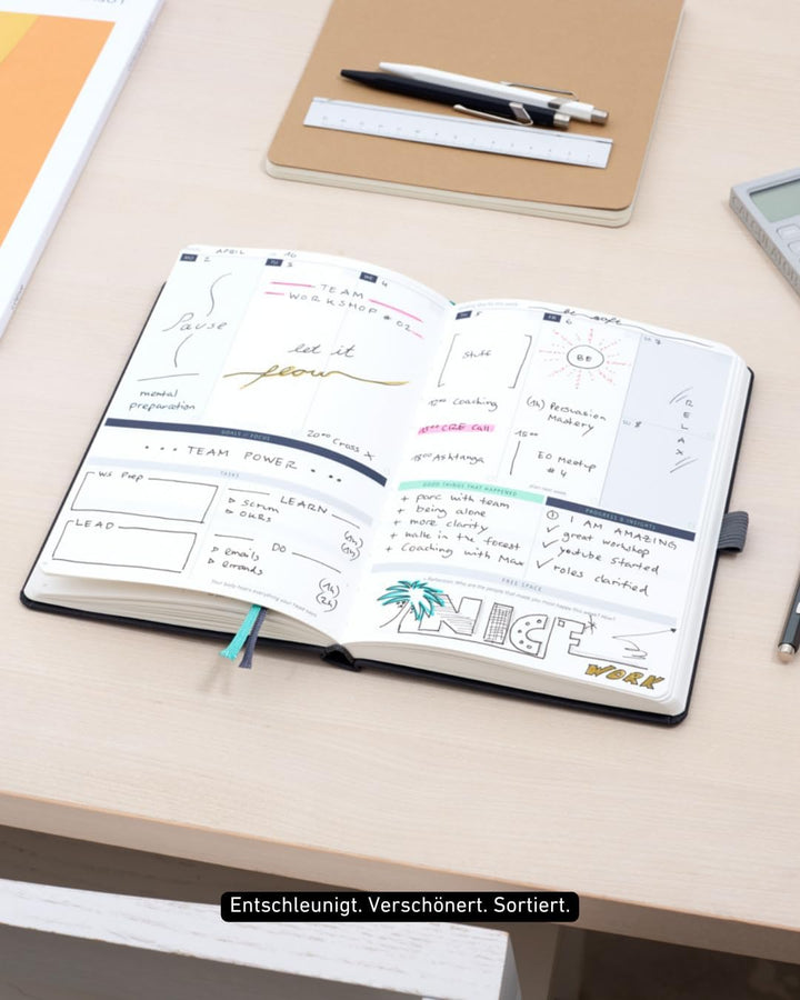 KLARHEIT KALENDER undatiert mit 52 Wochen (A5)– dein Organizer, Terminplaner, Notizbuch und Terminka